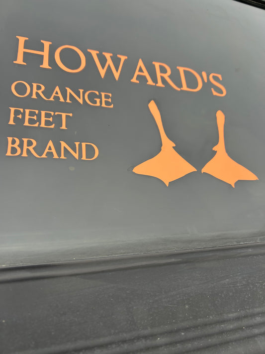 Orange Feet Vehicle Decal